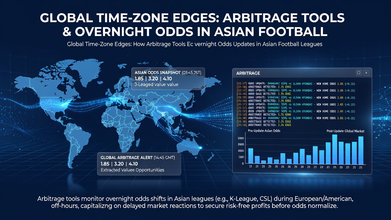 Dashboard view of overnight odds movements in Korean and Japanese football leagues captured by monitoring software
