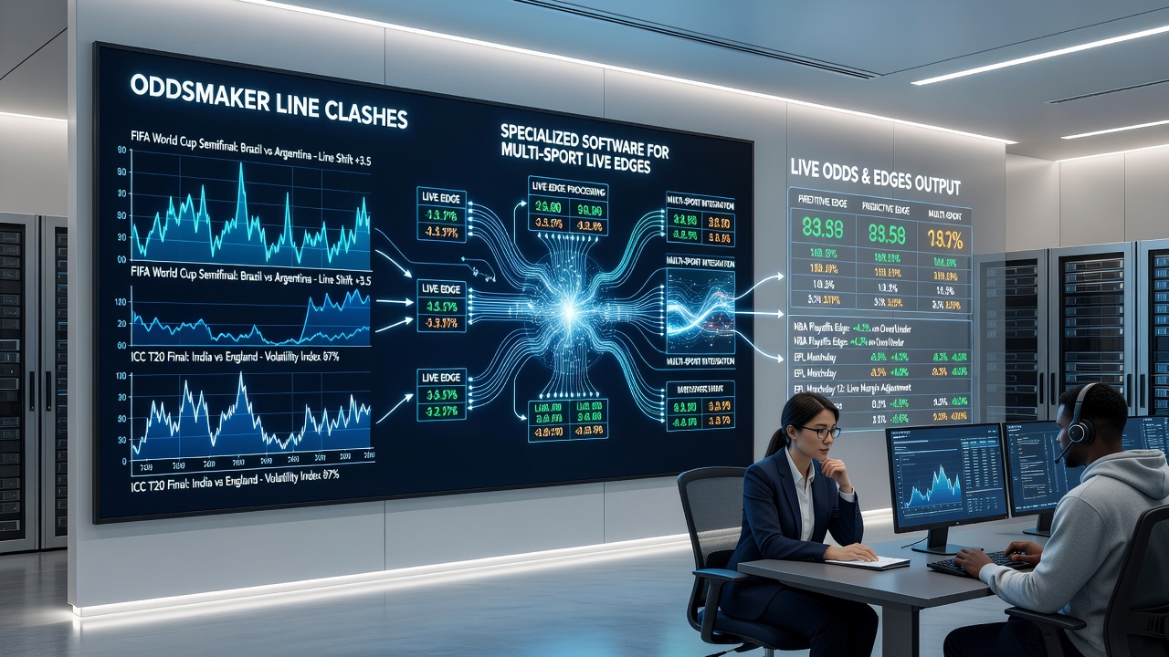 Oddsmaker line variations displayed across multiple sports betting platforms during a major international tournament