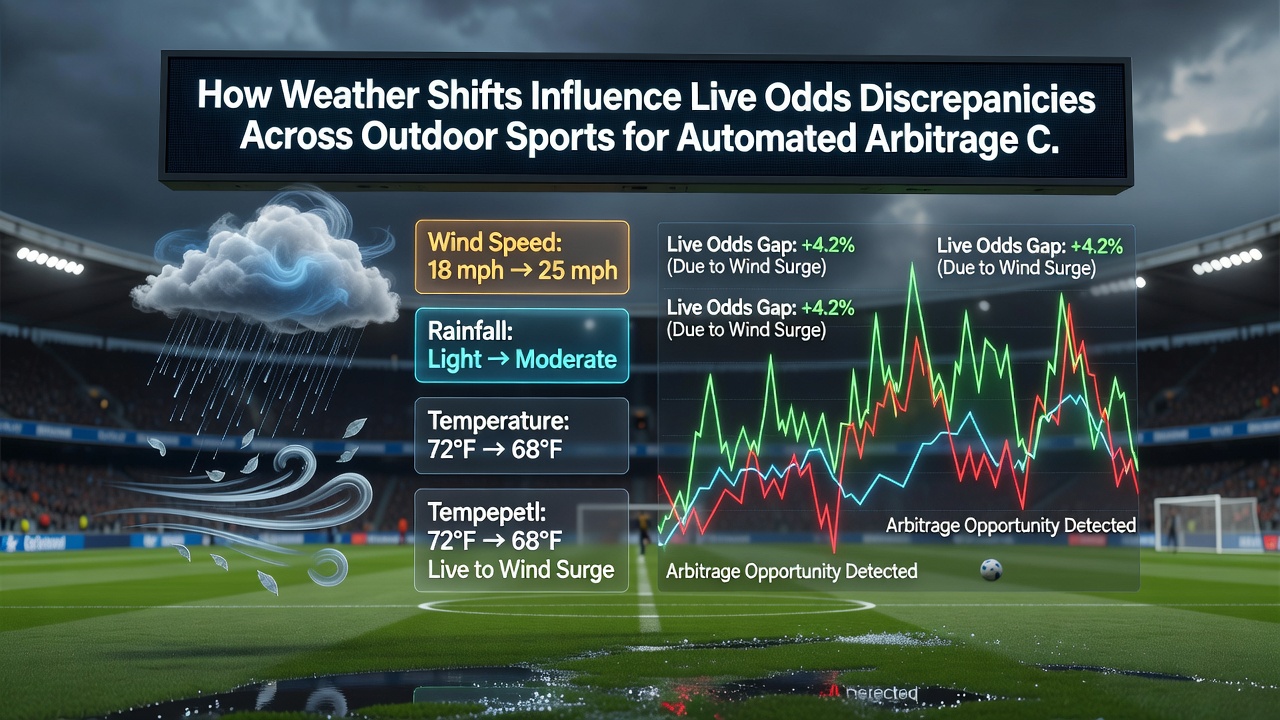 Automated systems scanning weather-influenced odds discrepancies in live sports